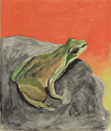 Gouache naturmotiv.