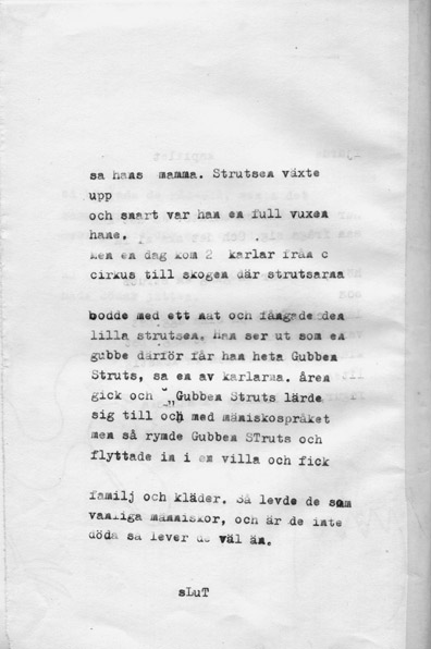 Intro till Gubben Struts, sida 2.