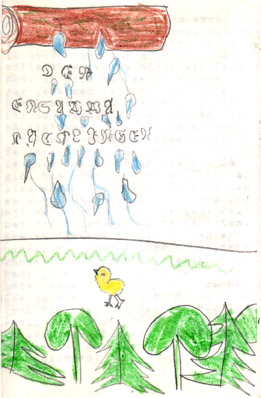 Sagan om den ensamma kycklingen, sida 1.