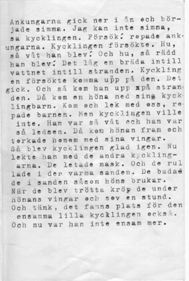 Sagan om den ensamma kycklingen, sida 3.